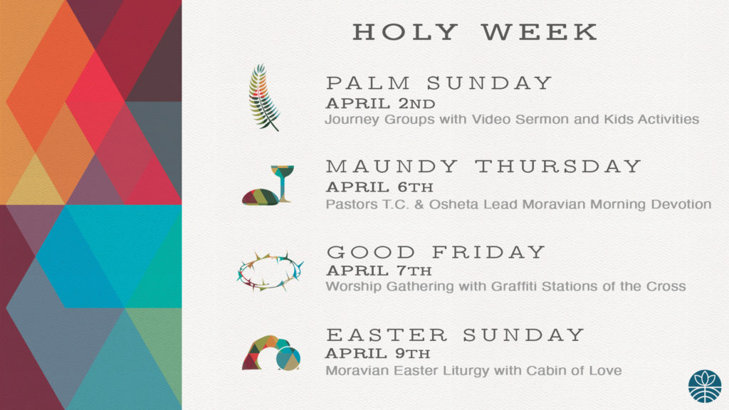 Holy Week Calendar