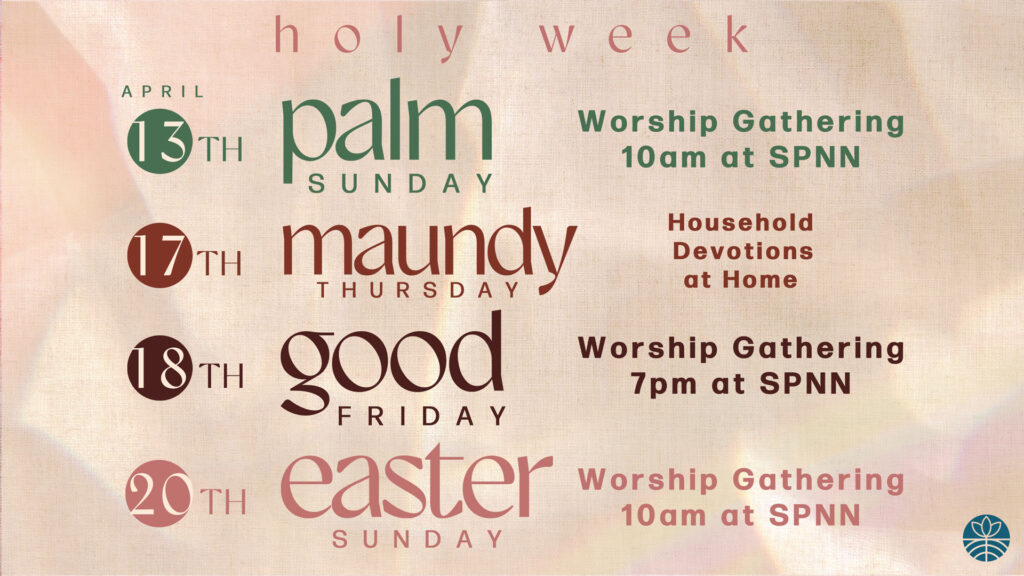 Holy Week Calendar